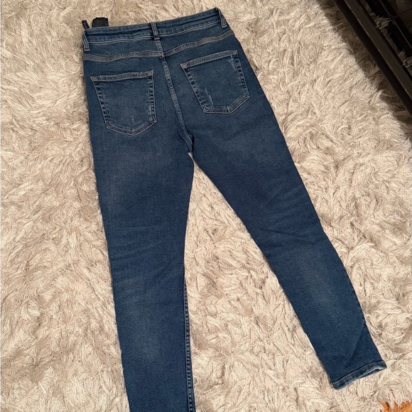 BOGO 🛍️ Zara Blue Distressed Skinny Jeans - Picture 7 of 9